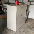 Beige 3 Drawer Lateral File Cabinet, Locking